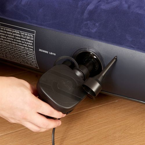 MATERAC DMUCHANY ŁÓŻKO DMUCHANE z pompką WELUROWY DWUOSOBOWY 137x191cm na Arena.pl