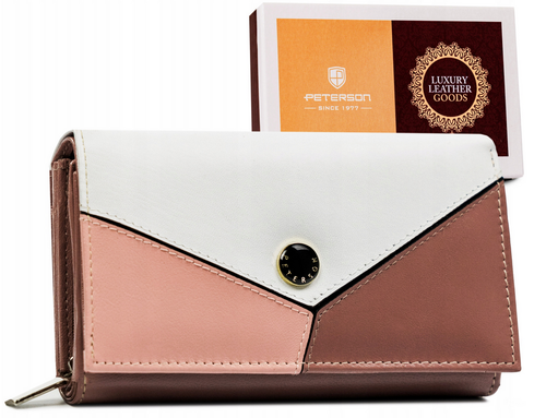 średnich rozmiarów portfel damski ze skóry naturalnej - peterson na Arena.pl