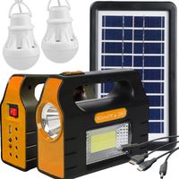PRZENOŚNY ZESTAW FOTOWOLTAICZNY POWERBANK SOLARNY USB LATARKA LED LAMPKA
