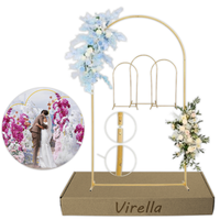 Złoty Stelaż Na Balony Stojak Łuk Do Balonów Ścianka Do Zdjęć Tło Wesele 2m