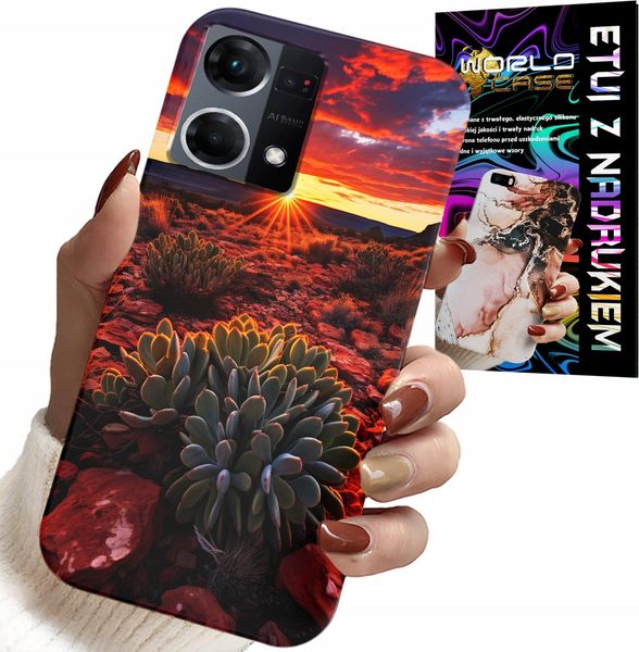 ETUI DO OPPO RENO7 4G - MEKSYKAŃSKA PUSTYNIA WIDOKI CASE + SZKŁO zdjęcie 1