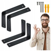 WSPORNIKI PÓŁKI DREWNIANEJ ZE WZMOCNIENIEM MOCNE 180 x 250 x 38 mm 4