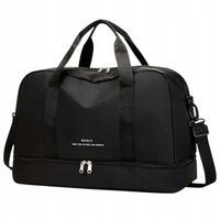 TORBA SPORTOWA Czarna SIŁOWNIĘ Podróżna Weekendowa POJEMNA Damska