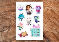 Wydruk cukrowy A4 Koci Domek Gabi 9 elem. DIY