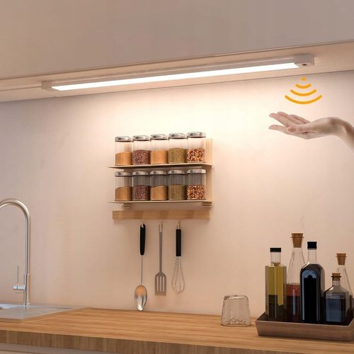 LAMPA LISTWA PODSZAFKOWA LED MEBLOWA NOCNA CZUJNIK NA RUCH RĘKĄ MAGNES na Arena.pl