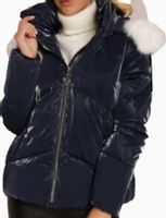 Kurtka zimowa damska OCIEPLANA kaptur odpinany z futrem WYPRZEDAŻ r S