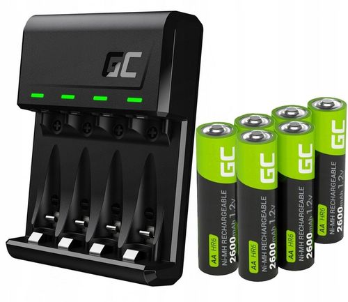 ŁADOWARKA AKUMULATORKÓW BATERII AAA AA + 6x AKUMULATORKI 2600mAh AA R6 na Arena.pl