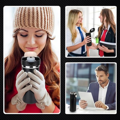 KUBEK TERMICZNY TERMOS Z USTNIKIEM NA KAWĘ HERBATĘ DO SAMOCHODU 420 ML LED na Arena.pl