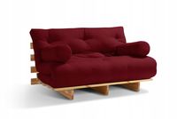 Sofa Futon Latex 140x200 cm z funkcją spania BO20 + komplet poduszek