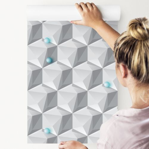 Tapeta Geometryczny Motyw - Efekt 3D na Arena.pl