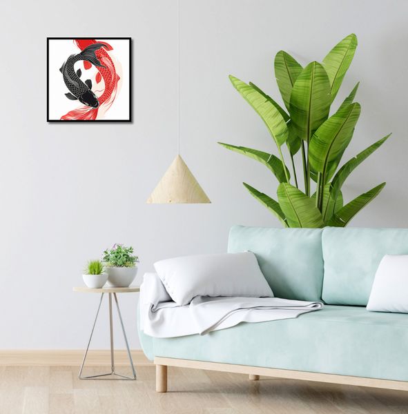 Plakat 40x40cm Yin i Yang Koi zdjęcie 4