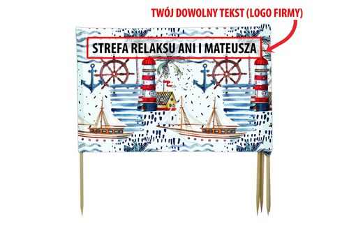 PARAWAN PLAŻOWY Morze z indywidualnym napisem 3 PANELE 55.3 na Arena.pl