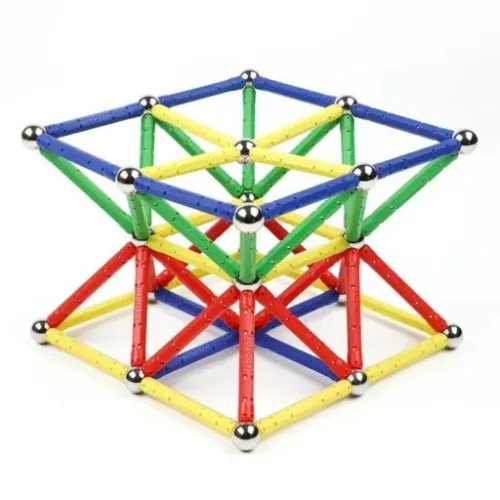 KLOCKI MAGNETYCZNE KULKI SŁUPKI ZESTAW XXL 250el. na Arena.pl