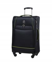 Walizka Średnia Podróżna Materiałowa Na Kółkach PUCCINI Czarna EM50450B 1