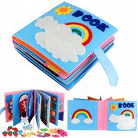 MONTESSORI SENSORYCZNA 3D KSIĄŻKA MANIPULACYJNA ZABAWKA