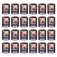 Zestaw karmy dla psa RAFI Królik 24x800 g