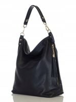 VERA PELLE Włoska Skórzana TOREBKA worek SKÓRA S15