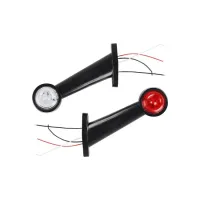 Lampa obrysowa LED 5W biała-czerwona IP67 do warsztatu i pojazdów