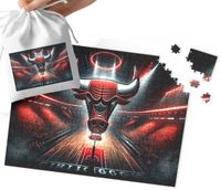PUZZLE - Chicago Bulls WZORY DLA FANA KOSZYKÓWKI 110EL + WORECZEK