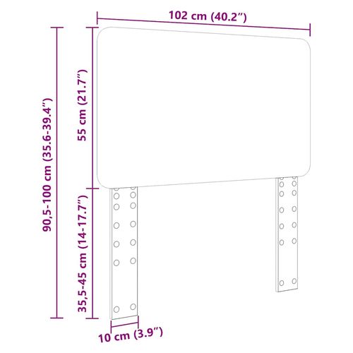 Zagłówek Dąb wędzony 100 cm Materiał drewnopochodny na Arena.pl