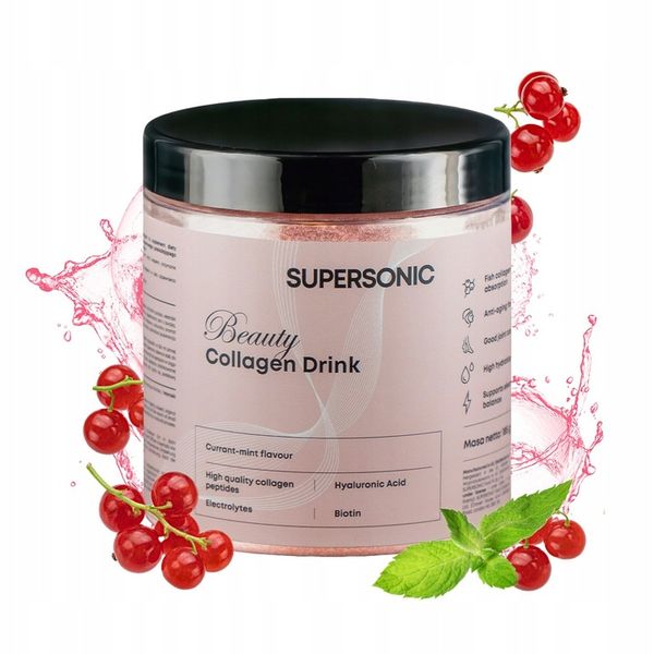 SUPERSONIC Collagen kolagen Beauty Drink porzeczka-mięta zdjęcie 1