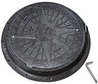 Pokrywa właz do studzienki szamba 5Ton 60cm WL-60/80ZCA50 czarny