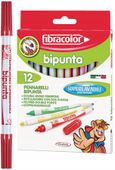 DWUSTRONNE PISAKI dla dzieci ZESTAW 12 KOLORÓW dekoracyjnych FIBRACOLOR