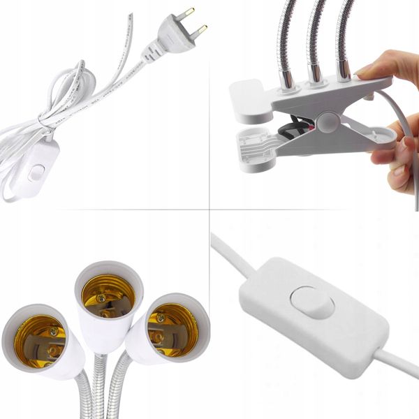 LAMPA LED DO WZROSTU UPRAWY ROŚLIN 90W 3000lm 3 GŁOWICE zdjęcie 9