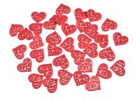 Drewniane serca ażurowe czerwone  1,5cm 36 szt.     253CAN1450_R