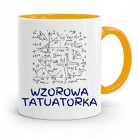 Dla Tatuażystki Tatuażysty Kubek Żółty Na Prezent Z Nadrukiem Ze Zdjęciem