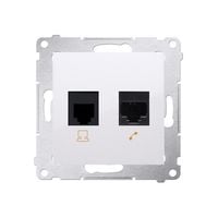 GNIAZDO KOŃCOWE RJ-45 + RJ-12 D5T.01/11-SIMON54