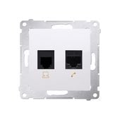 GNIAZDO KOŃCOWE RJ-45 + RJ-12 D5T.01/11-SIMON54