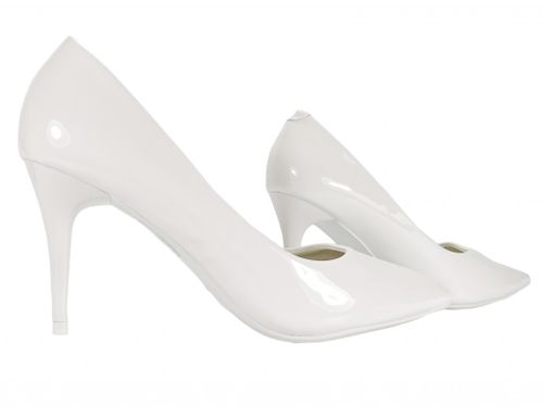 Białe szpilki ślubne lakierki 40 na Arena.pl