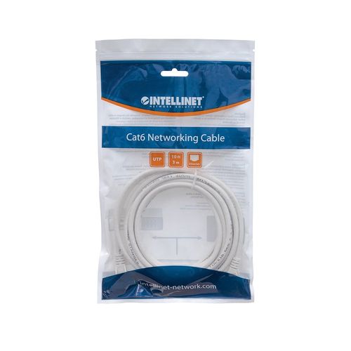 PATCH CORD CAT6 UTP 3,0M BIAŁY INTELLINET 100% MIEDŹ na Arena.pl