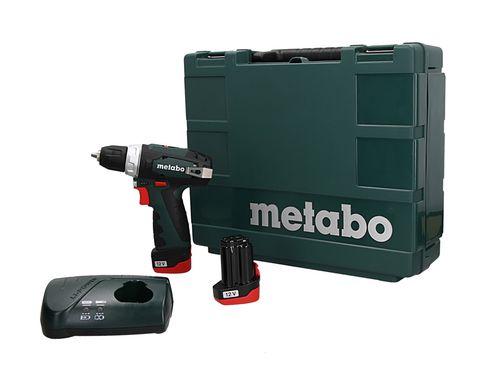 Wkrętarka AKUMULATOROWA wiertarka Metabo PowerMaxx 2x akumulator 12V 2Ah na Arena.pl