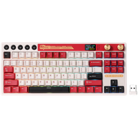 royal kludge rk m87 famicom gaming keyboard cream switch