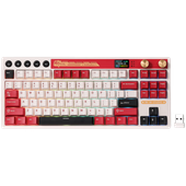 royal kludge rk m87 famicom gaming keyboard cream switch