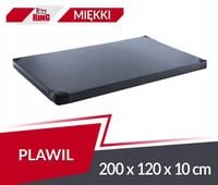 Materac gimnastyczny 200 x 120 x 10 cm PVC R60 SZARY