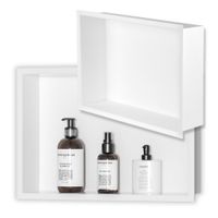 Półka wnękowa 45x30x10cm biała matowa do łazienki