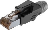 Wtyk typu RJ45 z osłoną Roxtone RJ45C5E-PHGY
