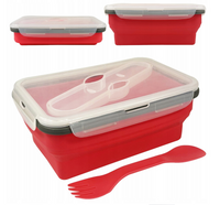 Pojemnik silikonowy na śniadanie śniadaniówka na żywność 1000ml LUNCH