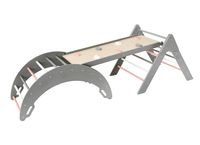 domowy plac zabaw Moon Max różowo-szary