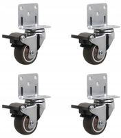 4 SZT KÓŁKA OBROTOWE GUMOWE TRANSPORTOWE Z HAMULCEM KOŁA MEBLOWE 100KG