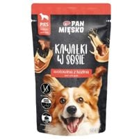 mokra karma dla psa kawałki mięsa wołowina kozina pan mięsko 150g bez zbóż