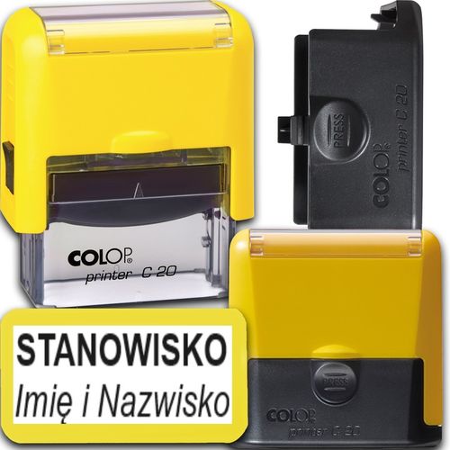 COLOP C20 Pieczątka do 4 wersów FIRMOWA LEKARSKA IMIENNA BIUROWA - kolory na Arena.pl