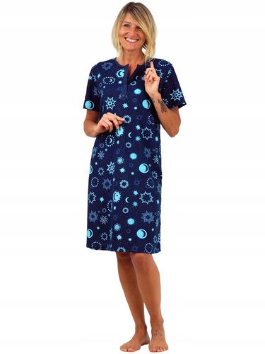 KOSZULA NOCNA piżama tunika rozpinana z dekoltem zapinanym na 4 guziki L na Arena.pl