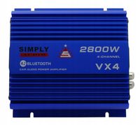 Simply Audio VX4 wzmacniacz samochodowy 4 kanały USB SD Bluetooth + Pilot