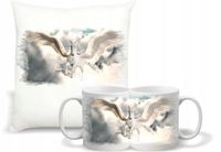 Zestaw PREZENTOWY PODUSZKA + KUBEK nadruk z motywem pegaza PEGAZ KOŃ