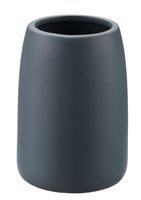 Kubek łazienkowy na szczoteczki 350 ml ceramiczny niebieski matowy gładki