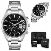 ZEGAREK MĘSKI PAUL LORENS BAKER chronograf datownik open heart +BOX GRAWER